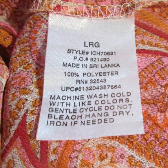 Heart Soul Pink & OJ Paisley Sequin Top ~ L - Picture 8 of 8